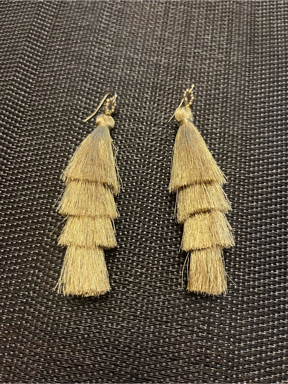 BaubleBar Gold Tiered Tassel Drop Earrings - Gold